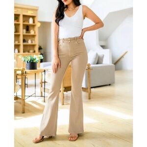 JUDY BLUE | Double High Waisted Tan Flare Jeans Style JB88623 Women’s Size 7/28